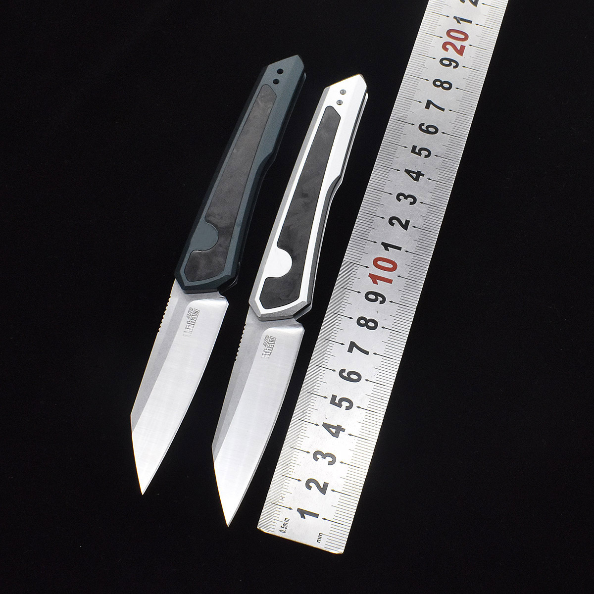 KS 7050 High-Quality Pocket Knife D2 Blade T6 Aluminum Frame Embedded with Carbon Fiber Handle Sharp for Outdoor Camping Use