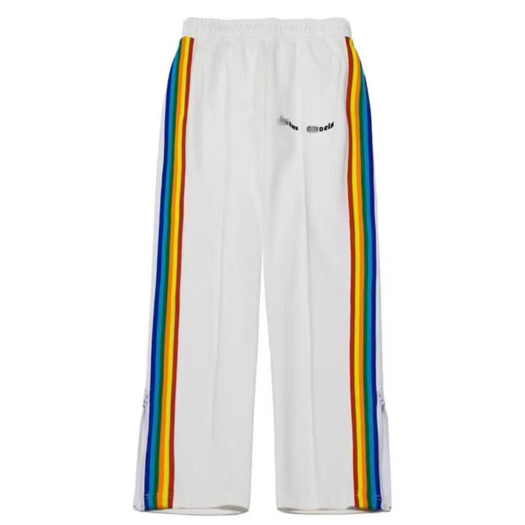 Rainbow striped pants angel straight-leg sport pants loose and casual pants for men and women trendy and comfortable T260425