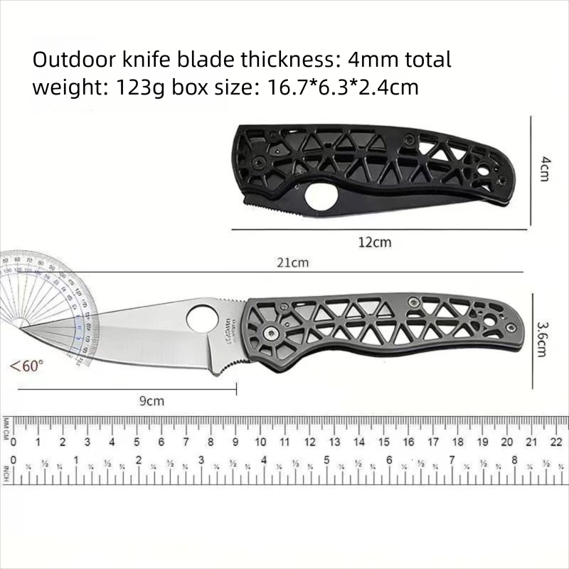C266 Aluminum Alloy Handle Outdoor Camping Hiking Folding Pocket Mini Knife Pocket Knife