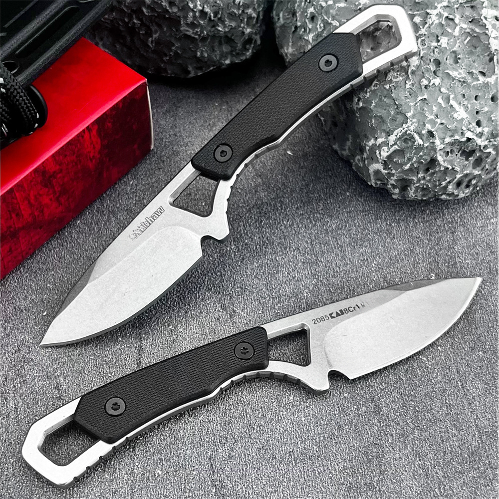 KS 2085 MINI Straight Knife 8Cr13Mov Blade Nylon Fiber Handle Daily Portable and Portable Emergency Utility Knife Men's Gifts