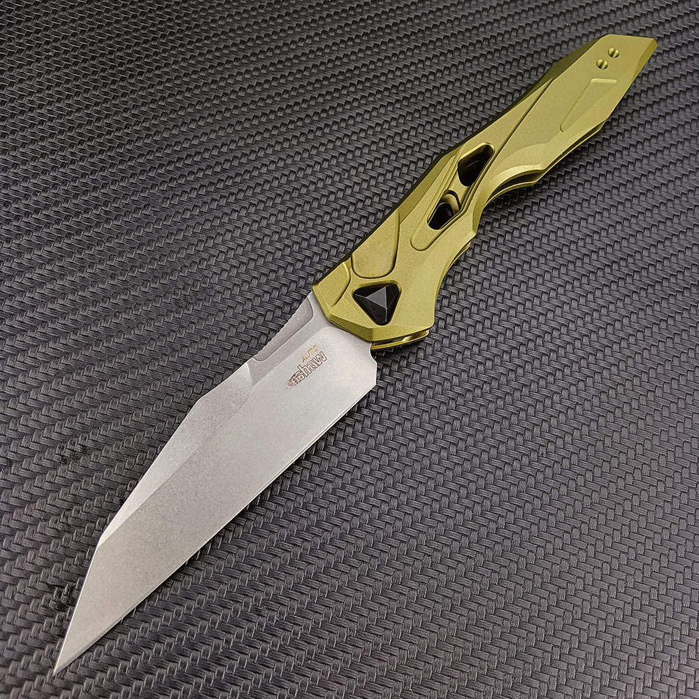 KS7650 Aluminum Knife Outdoor EDC Tool Folding Pocket Knife Hunting Camping Self-Defense Survival knife, Jungle tactical knife