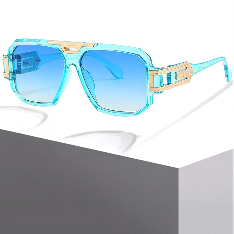Cross-Border Export New Modern Retro Large Frame Men's Sunglasses Ins Style Street Style Big Brand Ink Steampunk Oversized Pilot UV Protection CB