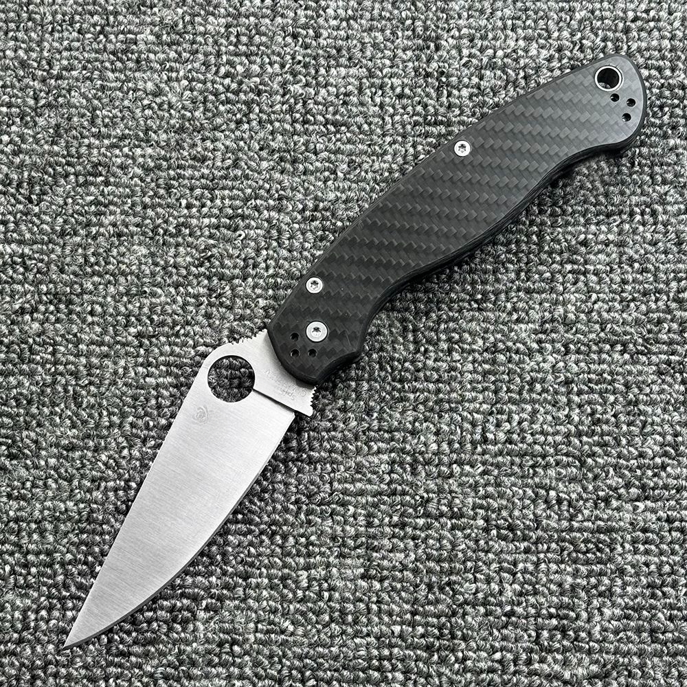 C36 Carbon Fiber Handle Folding Outdoor Camping Wilderness Survival High Hardness Pocket Tool Knife