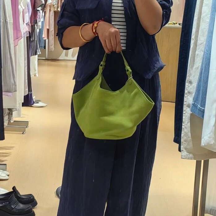 New Cross Border Model Khi Te Frosted Cowhide Simple Niche Handbag Commuter Bucket Bag Genuine Leather Women S SENYY