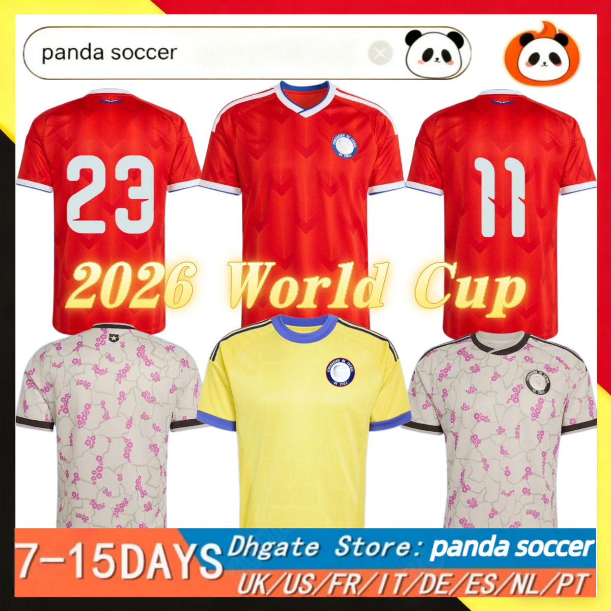 2026 Chile Soccer jerseys Authentic 26 27 World Cup Home Jersey 1994 retro ALEXIS VIDAL MARCELINO WILLIAMS SALAS ZAMORANO national Football Shirts Men Kids Kit