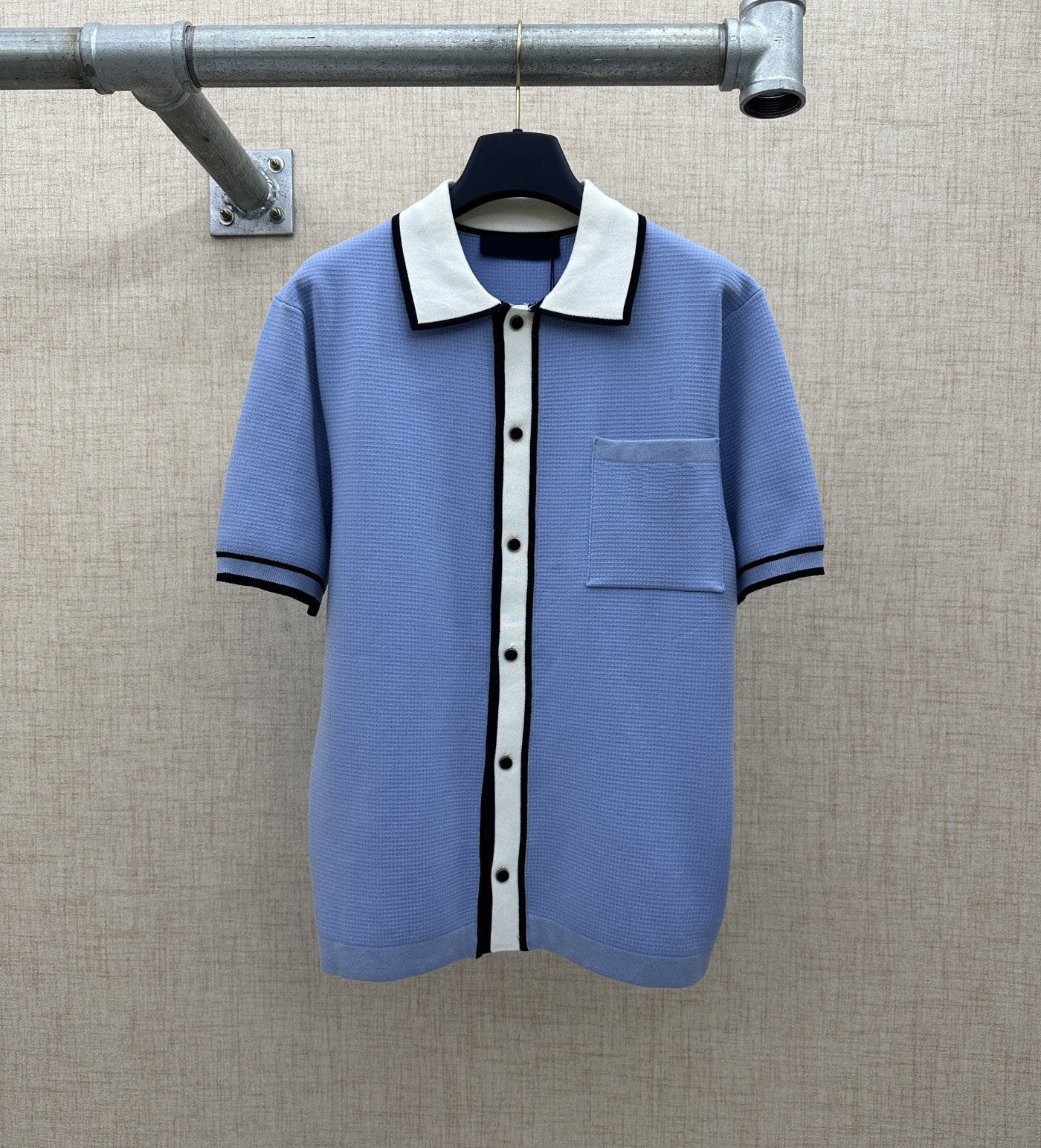 Men's T-Shirts Round neck embroidered and printed polar style summer wear with street pure cotton wr34