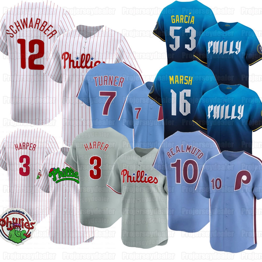Bryce 3 Harper Phillies 2026 Jersey Kyle Schwarber Brandon Marsh Adolis Garcia Trea Turner Kepler J.T. Realmutos Zack Wheeler Alec Bohm Bryson Stott