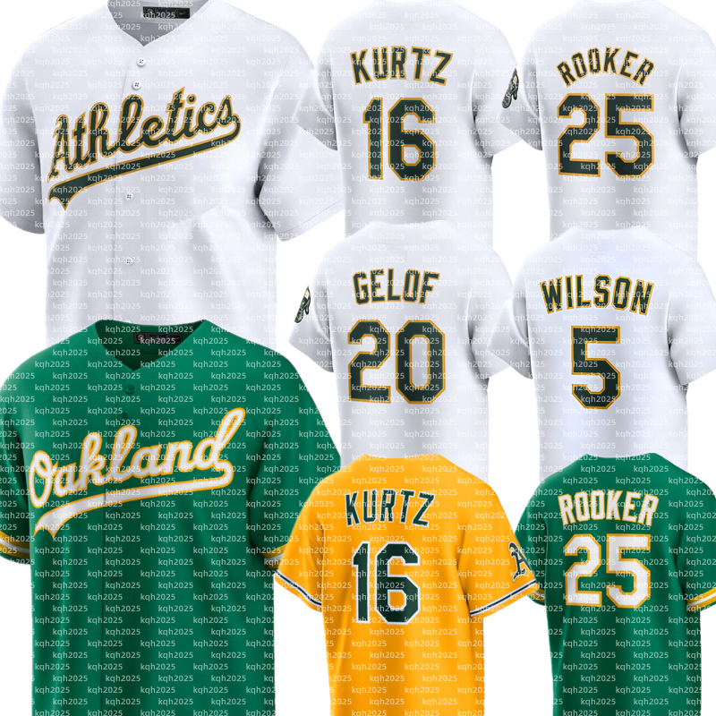 custom Athletics Baseball Jersey Rickey Henderson Nick Kurtz Jacob Wilson Shea Langeliers Brent Rooker Lawrence Butler Tyler Soderstrom Zack Gelof Max Muncy