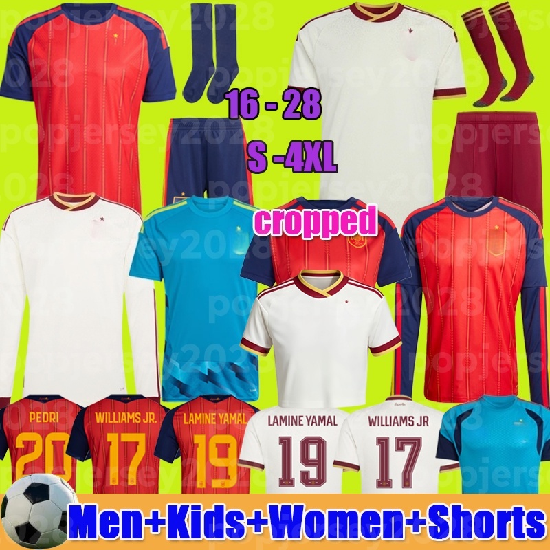 2026 World Cup SPAIN Soccer Jerseys home away PEDRI GAVI LAMINE YAMAL MORATA Carvajal OLMO FERRAN RODRIGO Jerseys SPANISH Men top Kid Kit Football Shirts Fans Player
