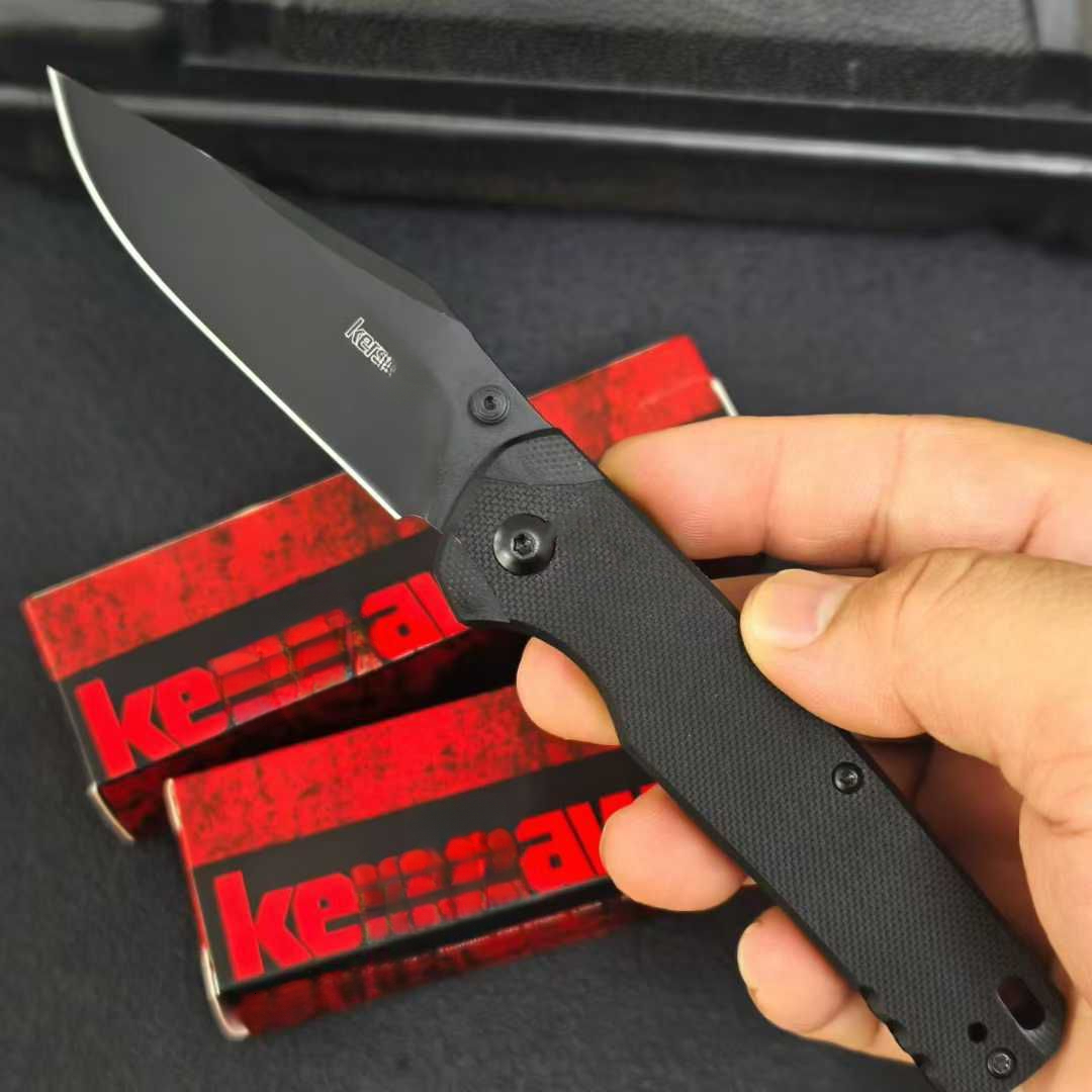 New High Quality 6106 Folding Belt Knife 8Cr13Mov Blade G10 Handle Jungle Hiking Fishing Knife Carrying Outdoor Camping Knife