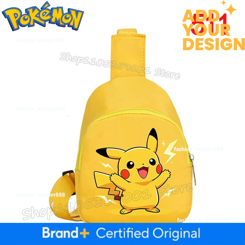 Pokemoned Chest Pack for Girls Boy Anime Cartoon Pikachu Shoulder Bag Students Mini Portable Crossbody Pouch Birthday Gifts