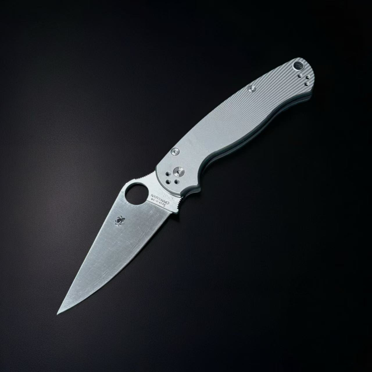 c81 Checkered Aluminum Alloy Handle Folding Knife Outdoor Pocket Knife with Full Steel Handle Camping Hiking Survival Knife Top Pocket Knife