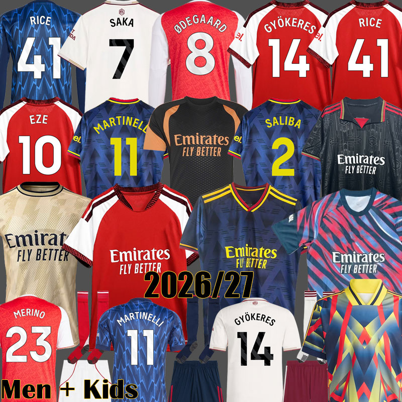 GYOKERES EZE aArsenall soccer jerseys Gunners 26 27 MARTINELLI 2025 2026 ARSe nal Training Icons NORGAARD SAKA ARS football shirts ODEGAARD ZUBIMENDI AFC Kid Kits