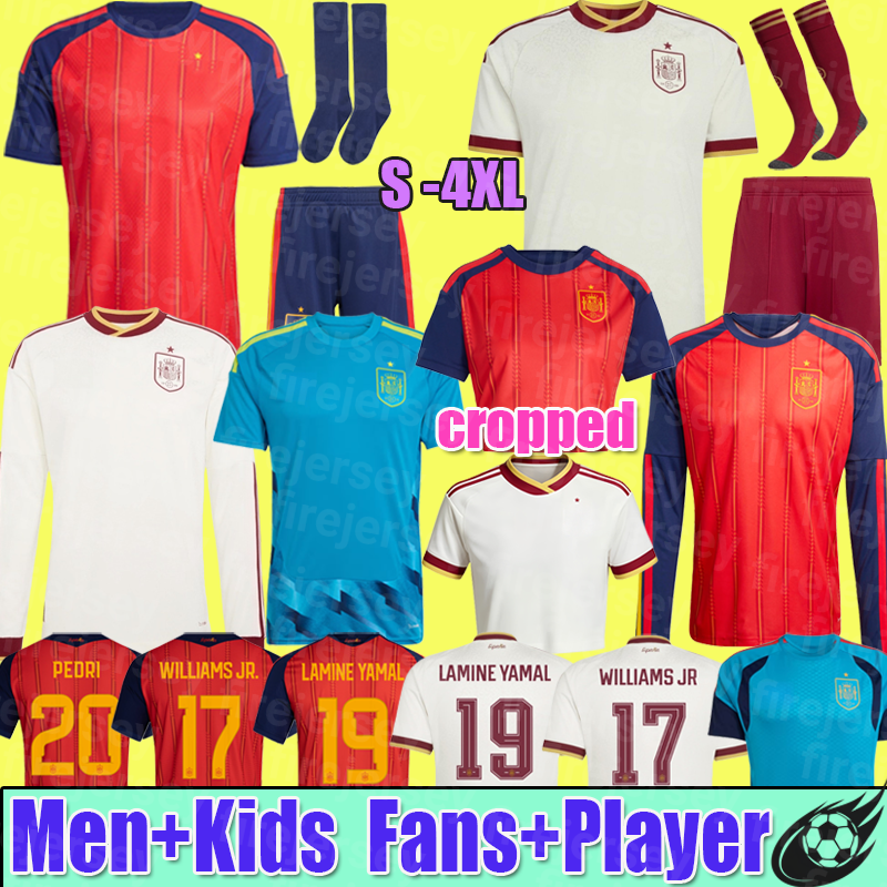 Spain Jersey 2026 World Cup Soccer Jerseys PEDRI GAVI LAMINE YAMAL MORATA Carvajal OLMO FERRAN RODRIGO SPANISH Men Kid Kit Football Shirt 26 27 training women cropped