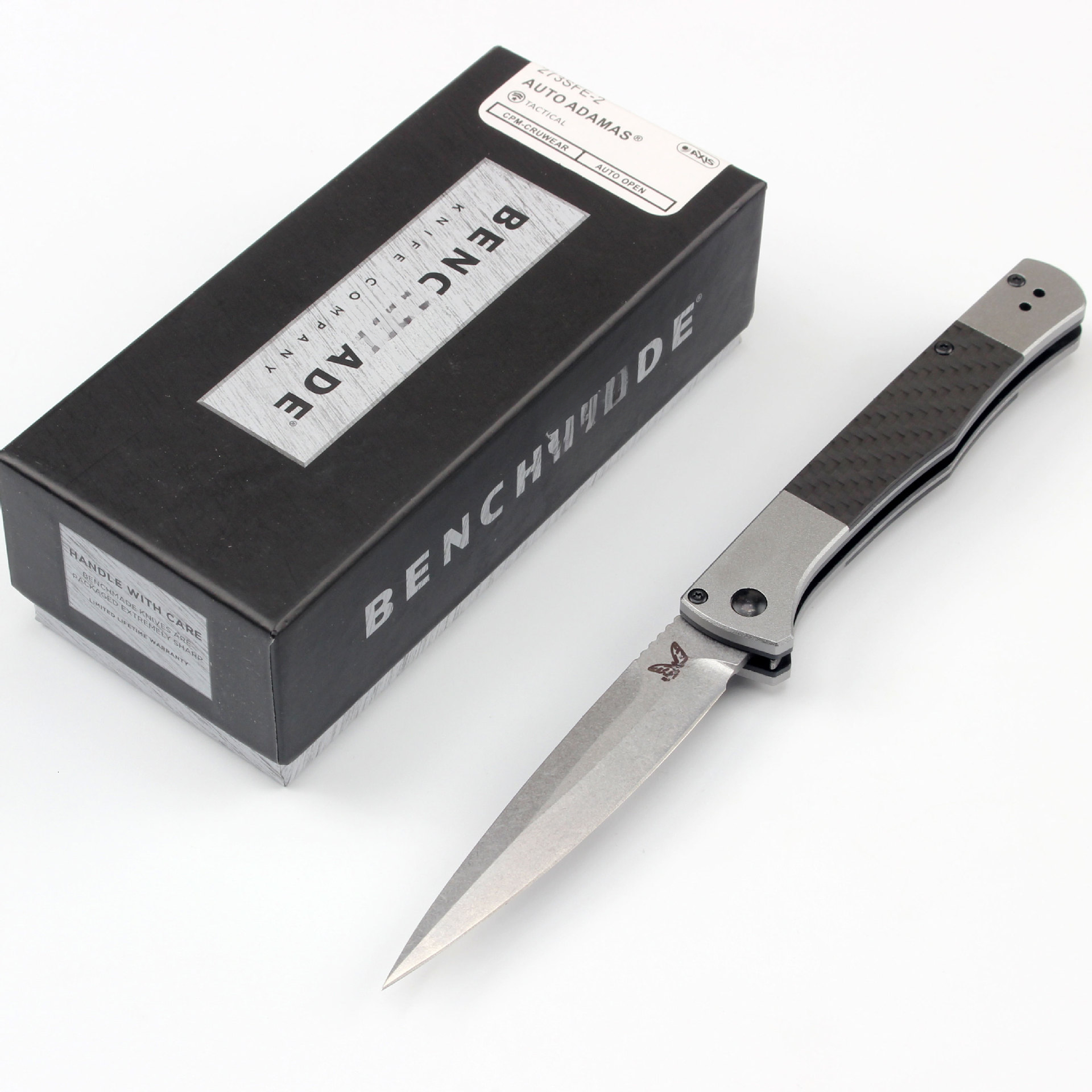 BM4170 folding knife, aviation aluminum and carbon fiber handle, suitable for camping, kitchen, daily life, men's gift