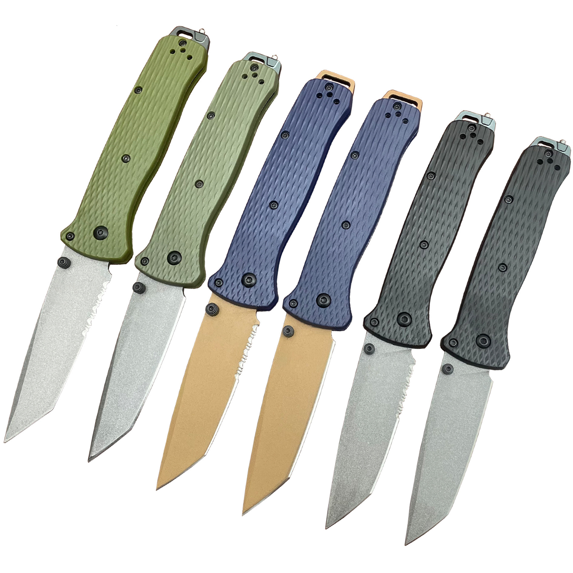 BM 537 Folding Pocket Knife Drop Point Flat Blade Nylon Fiber Handle Hunting Camping Tactical Combat Self-Defense Multi-Function