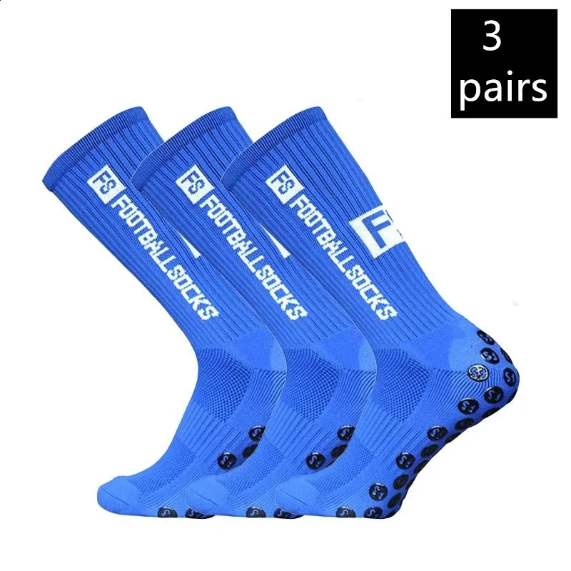 Men Women and youth sports breathable soccer socks square silicone nonslip grip football for futbol 3 pairs 260424