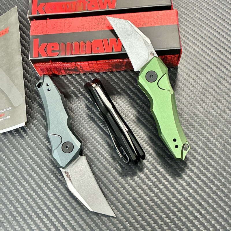 KS 7350 Outdoor Folding Knife 8Cr13MoV Steel Blade Aluminum Handle Camping Survival Fishing Everyday Carry Cutting Tool