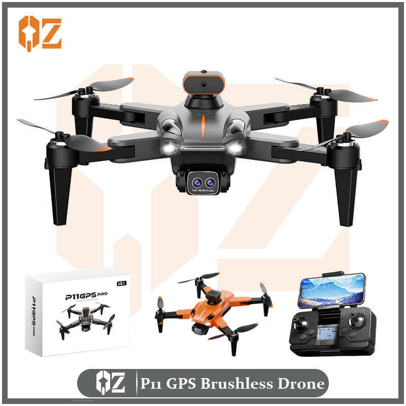 P11 Brushless Drone, Professional HD Aerial Photography, GPS Return Home, Long Endurance Quadcopter, Foldable RC Aircraft Toy for Outdoor Use CKS