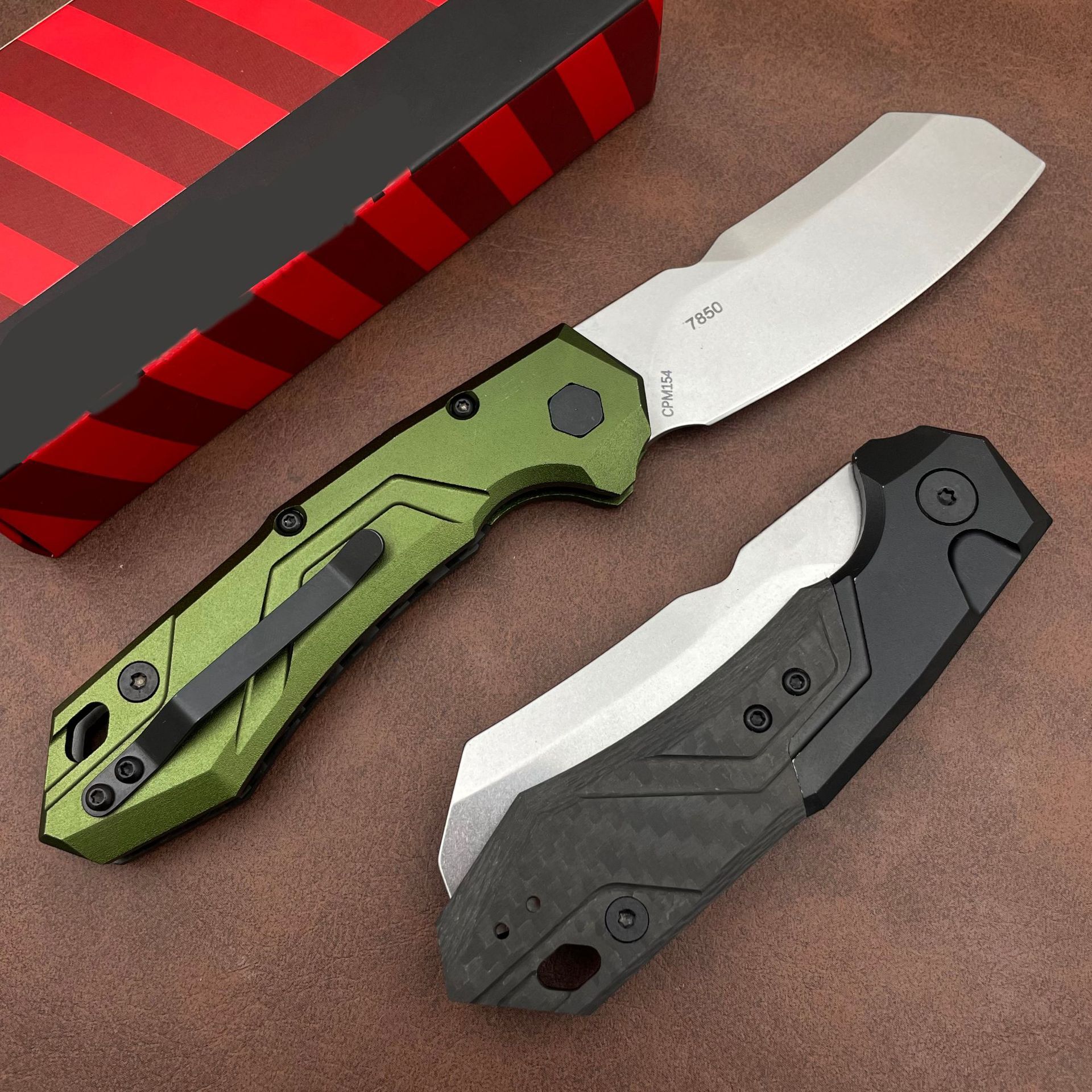KS 7850 Outdoor Pocketknife Blackwash CPM154 Blade Hunting Folding Knife Combat Survival Tools Hard Cutting Tools EDC Men's Gift