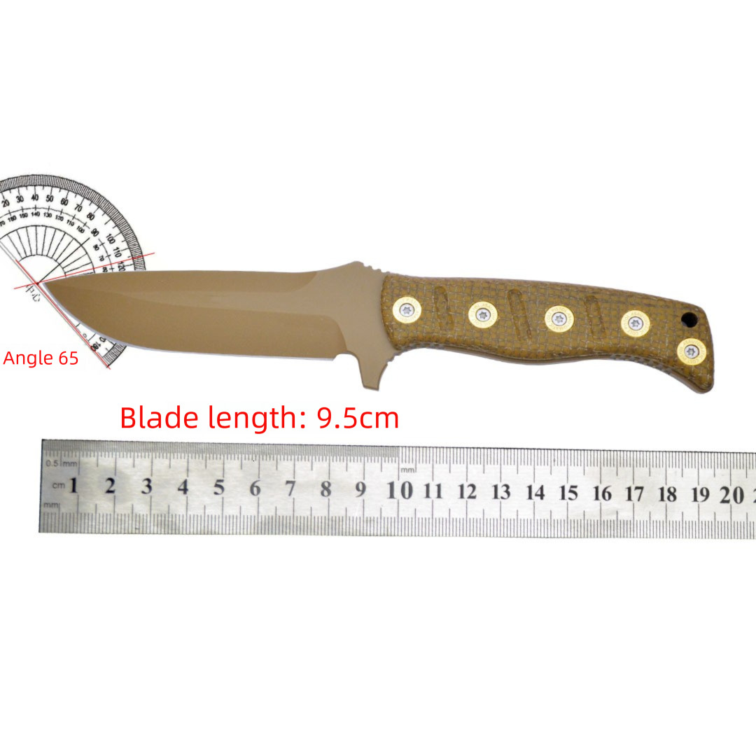 New BM 375 Straight Knife D2 Blade Outdoor Pocket Knife, Portable Survival Knife Camping and Mountaineering