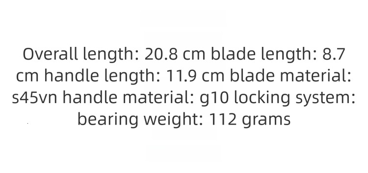 C81 Bearing S45VN G10 Handle Folding Knife High Hardness Outdoor Camping Wilderness Survival Pocket Tool