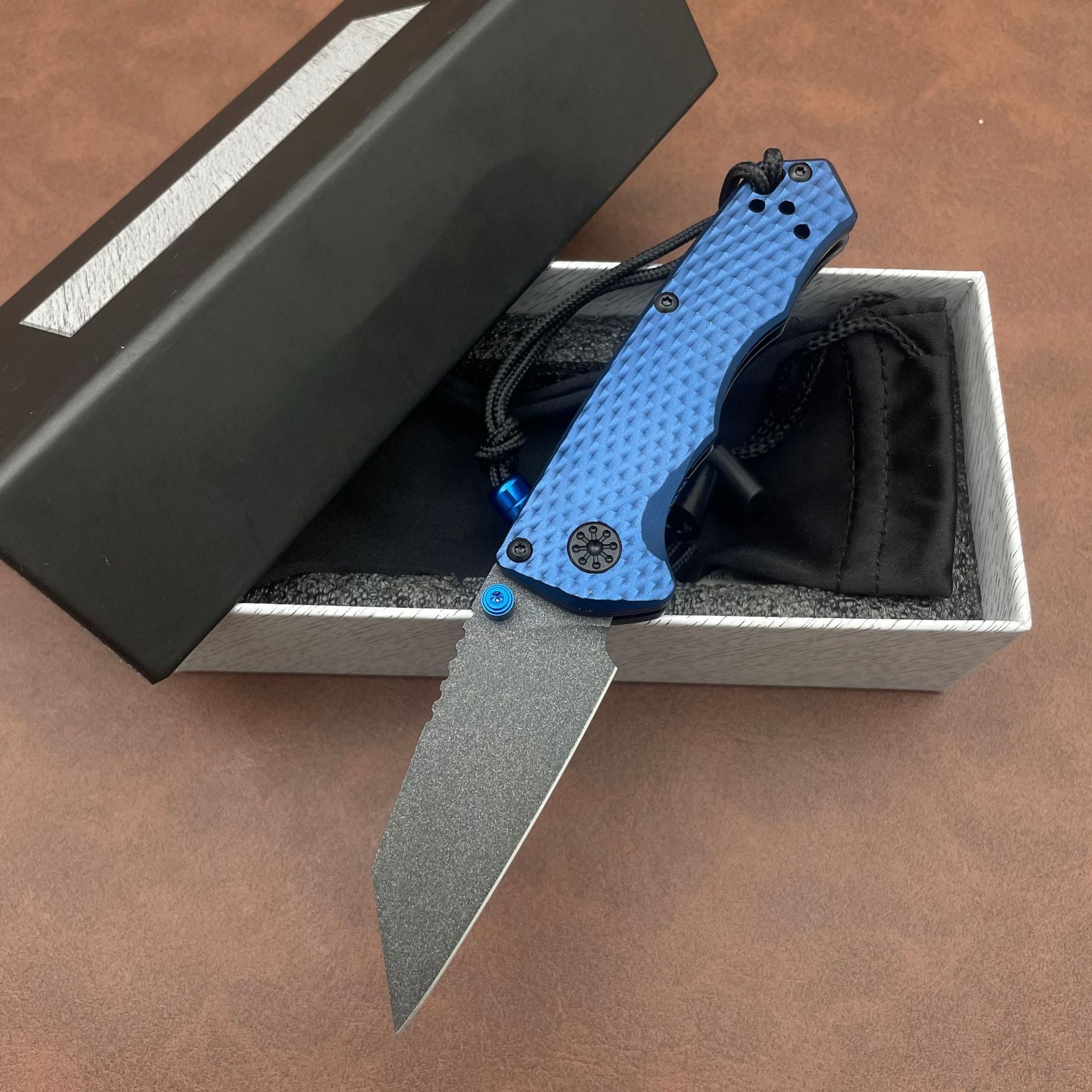 BM 290BK Mini Folding Knife 2.36'' M4 Steel Blade Aviation Aluminum Handle Outdoor Camping Tactical Pocket Knife Pocket Clip