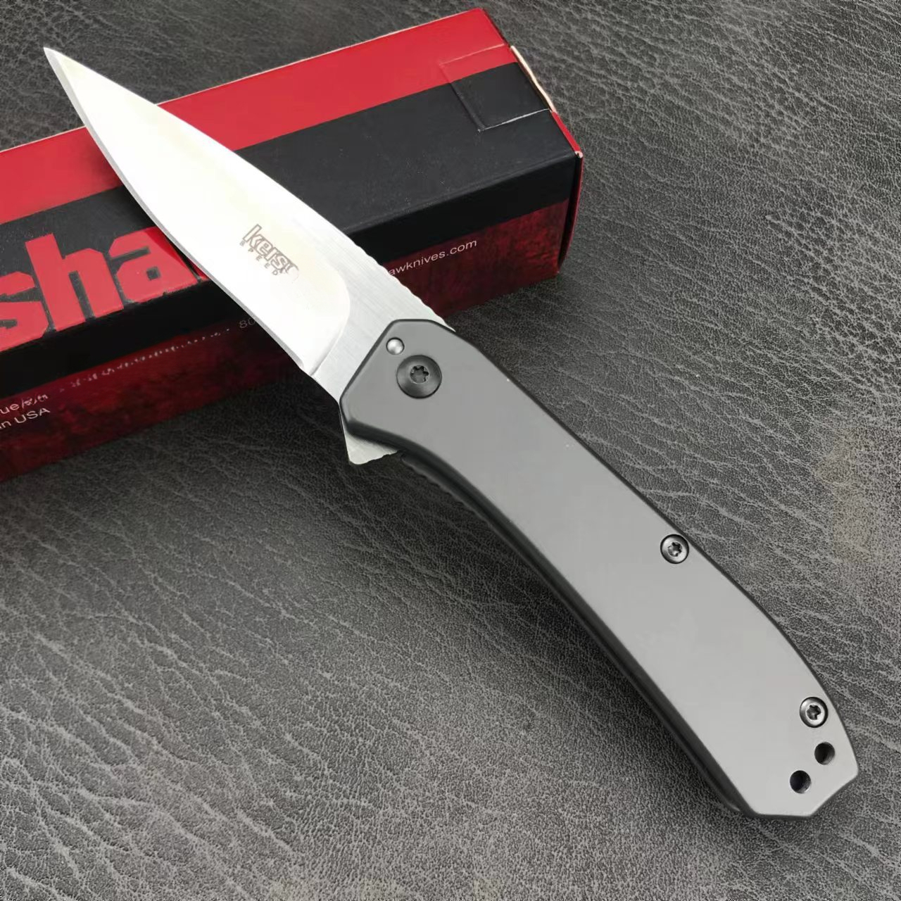 KS 3870 Amplitude 2.5 Pocket Folding Knife 8Cr13MoV Blade 420 Steel Handle Outdoor Fishing Camping Cutting Ambidextrous Knives