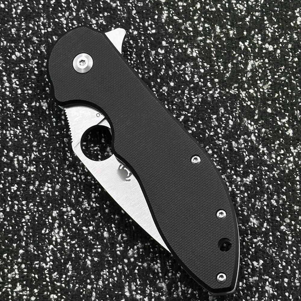 C172 G10 handle outdoor folding for camping, survival, sharp tactical self-defense tool knife