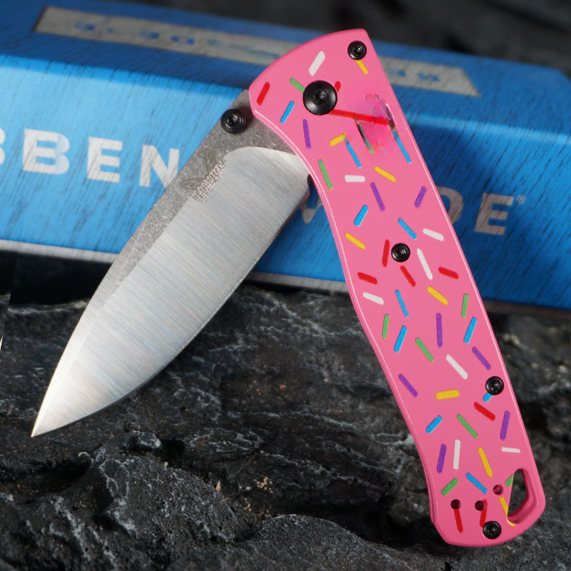 BM 535 Donut Handle Folding Knife Stainless Steel Blade High Quality Outdoor Perfect Gift for Christmas Holiday Gift To Men Gentleman