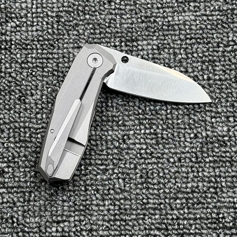 C158 Titanium Alloy Handle Ceramic Bearing Folding Tactical Outdoor Fishing Hike Pocket Camping Hunting EDC knife