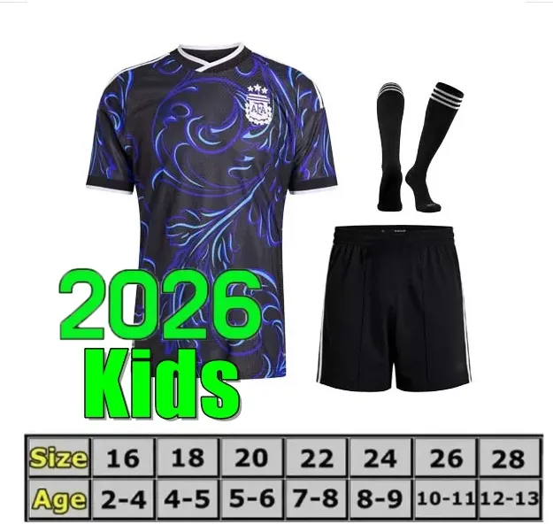 26-27 World Cup Miami football jersey Messi No10 childrens set Argentina national team training uniform