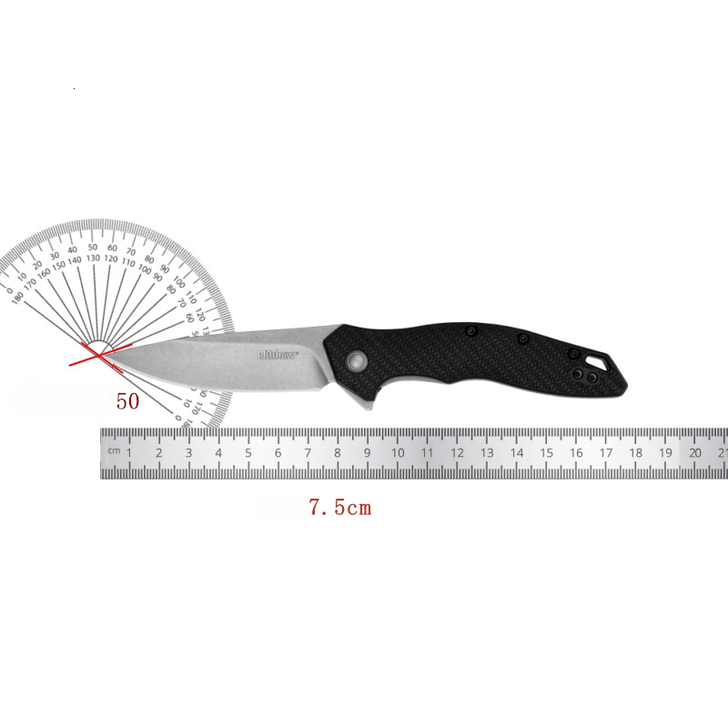 KS 1845 Black & Green Folding Knife, Flipper Assisted Opening, 8Cr13 Blade, Nylon Handle, Outdoor Daily Carry EDC Tool