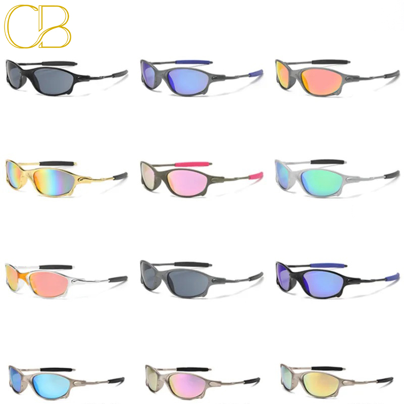 Brand Sports Sunglasses Metal Frame Bicycle Goggles Mens Outdoor Women Luxury Designer Sun Glasses Classic Riding Driving Travel Y2K Steampunk UV Prot