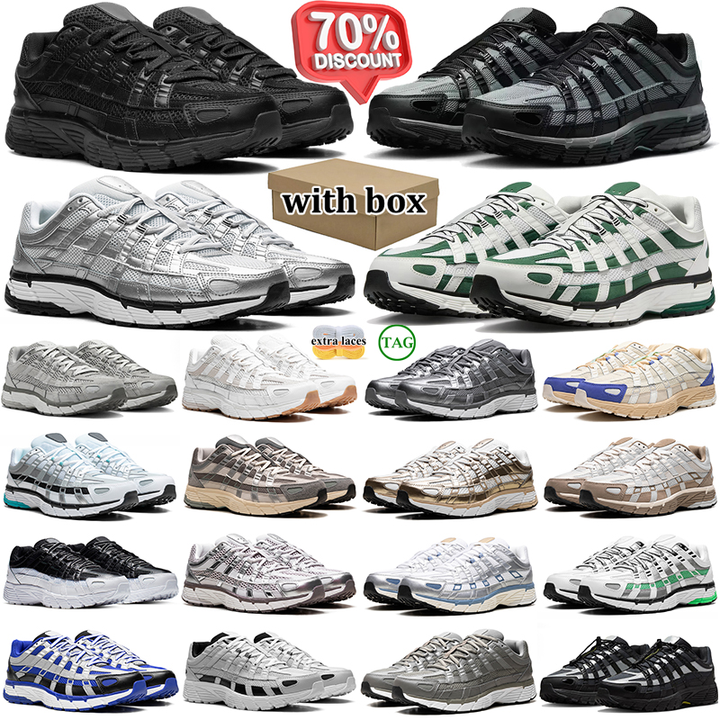 free shipping with box p6000 men women running shoes designer 6000 trainers outdoor durable sneakers comfortable sports shoe silver black white chaussure
