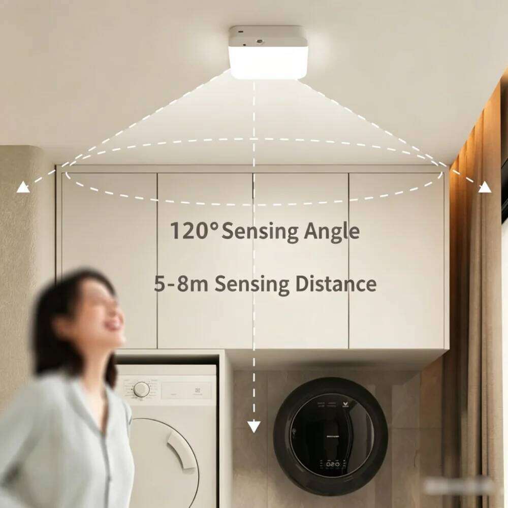 Motion Activated Ceiling Light Modern Smart LED with USB Charging Port Magnetic Mount No Installation Required Remote-Controlled - view 5