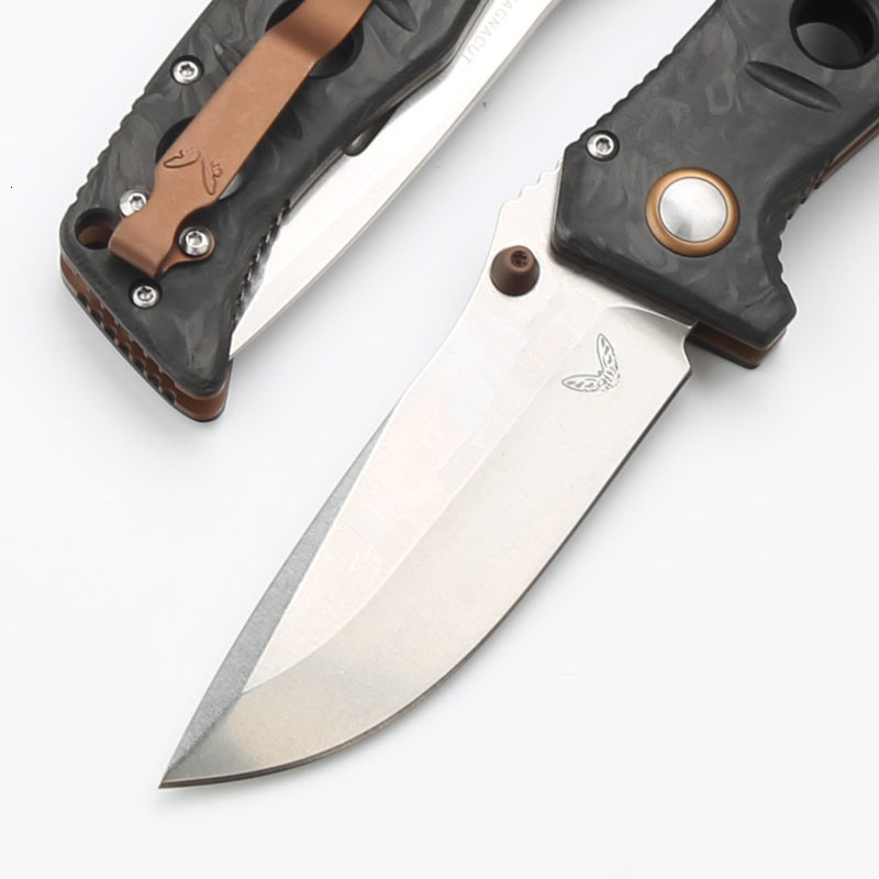 Folding knife portable BM273-03 carbon fiber handle outdoor folding knife high hardness sharp camping folding knife