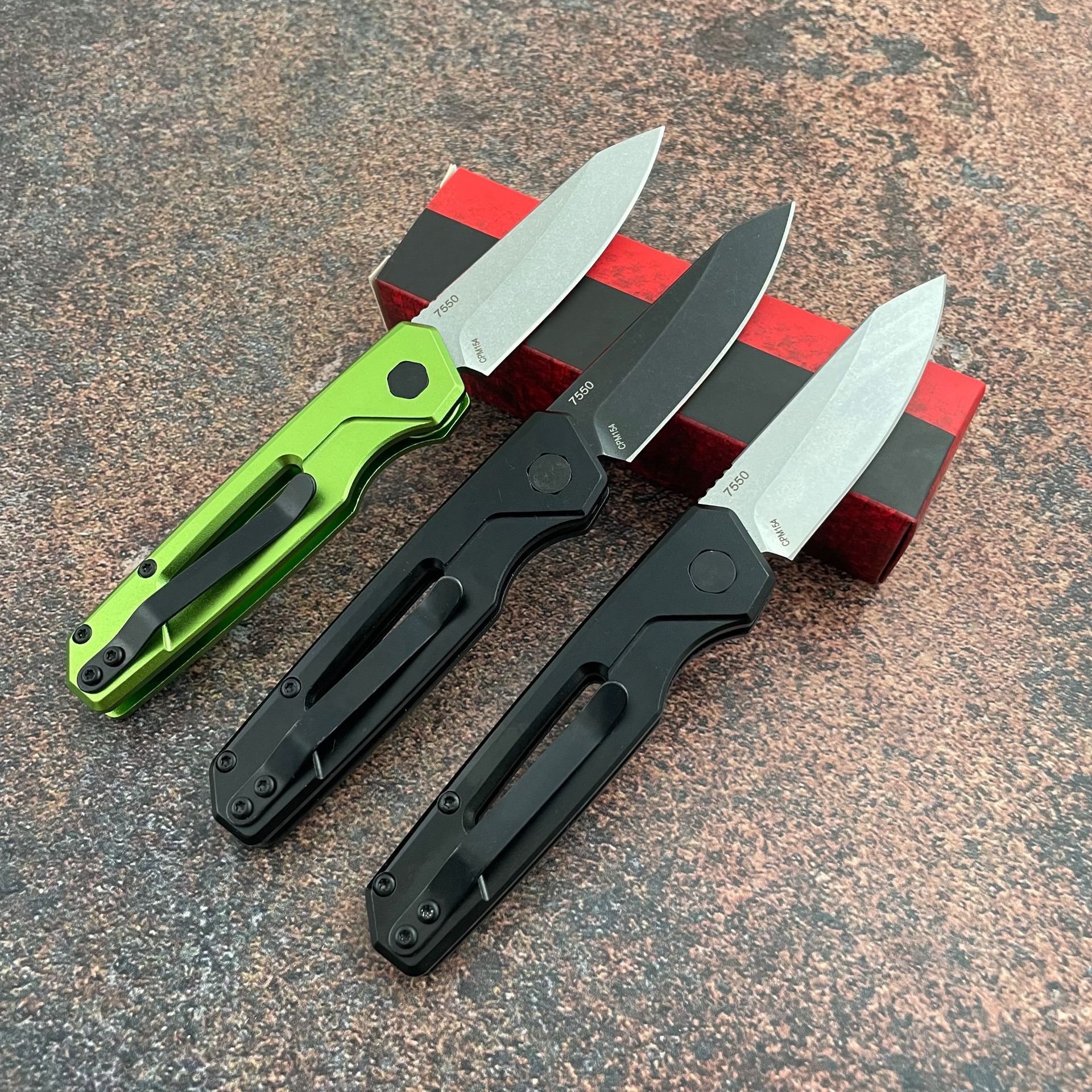 KS 7550 High-Quality T6 Aluminum Handle Outdoor Camping EDC Tactical Hunting Knife Adventure Survival Tool Men's Gift Pocket Knife