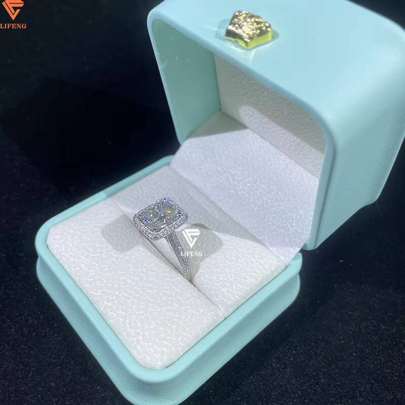 Lifeng Jewelry 10k Lab Grown Diamond CVD 25CT Wedding Engagement Rings Radiant Cut Lab Diamond Ring for Women Anniversary
