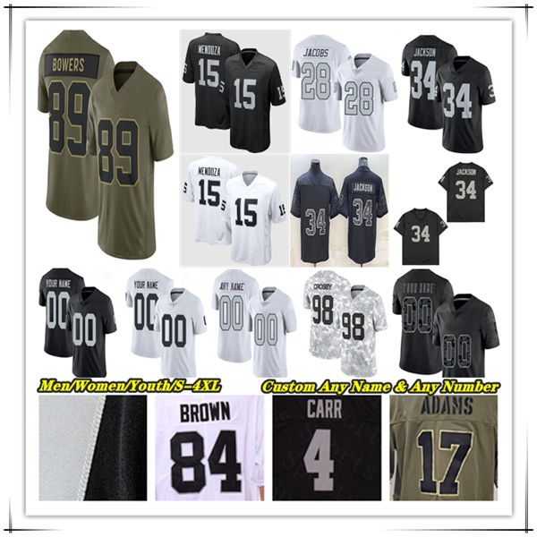 American Football Jersey Fernando Mendoza Ashton Jeanty Maxx Crosby Aidan O'Connell Brock Bowers Tre Tucker Dont'e Thornton Jr Michael Mayer Treydan Stukes 4XL