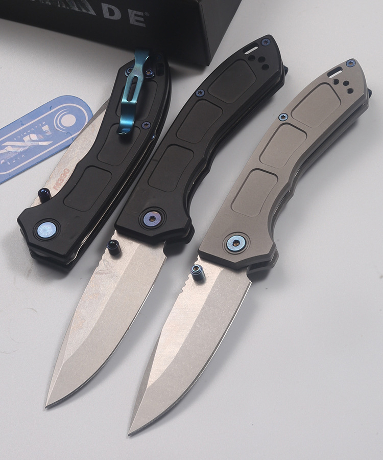 BM 748 Narrows Titanium M390 Blade Folding Knife Outdoor Camping Hunting Pocket EDC Utility Knife