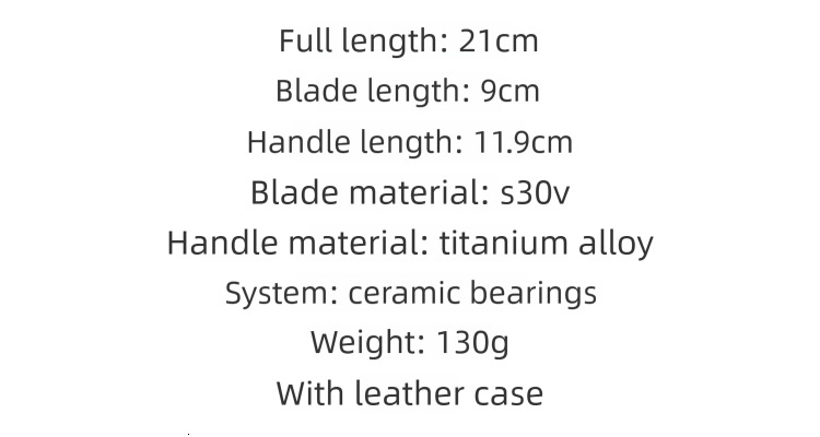 C81 Titanium Alloy Bearing Folding High Hardness Outdoor Camping Wilderness Survival Pocket Tool Knife