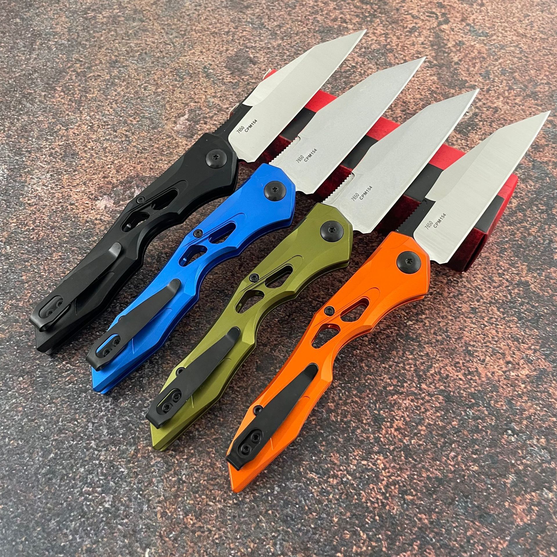 7650 High-Quality Pocket Survival Folding Knife Defensive Portable Outdoor Emergency Tool CPM154 Blade Aluminum Handle Hiking EDC Rescue Knife