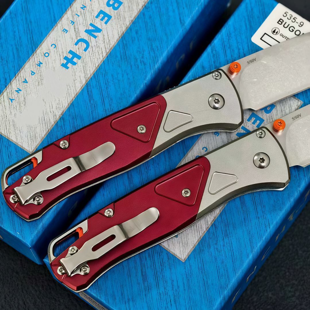 High Quality BM 535-9 Folding Knife Sharp Waist Outdoor Knife Survival Camping Knife D2 Blade Aluminum Handle Aluminum Handle