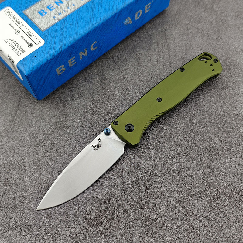BM 535 Bugout Aluminum Handle Folding Knife D2 Hardness Blade Portable Camping Outdoor Utility Survival Knives EDC