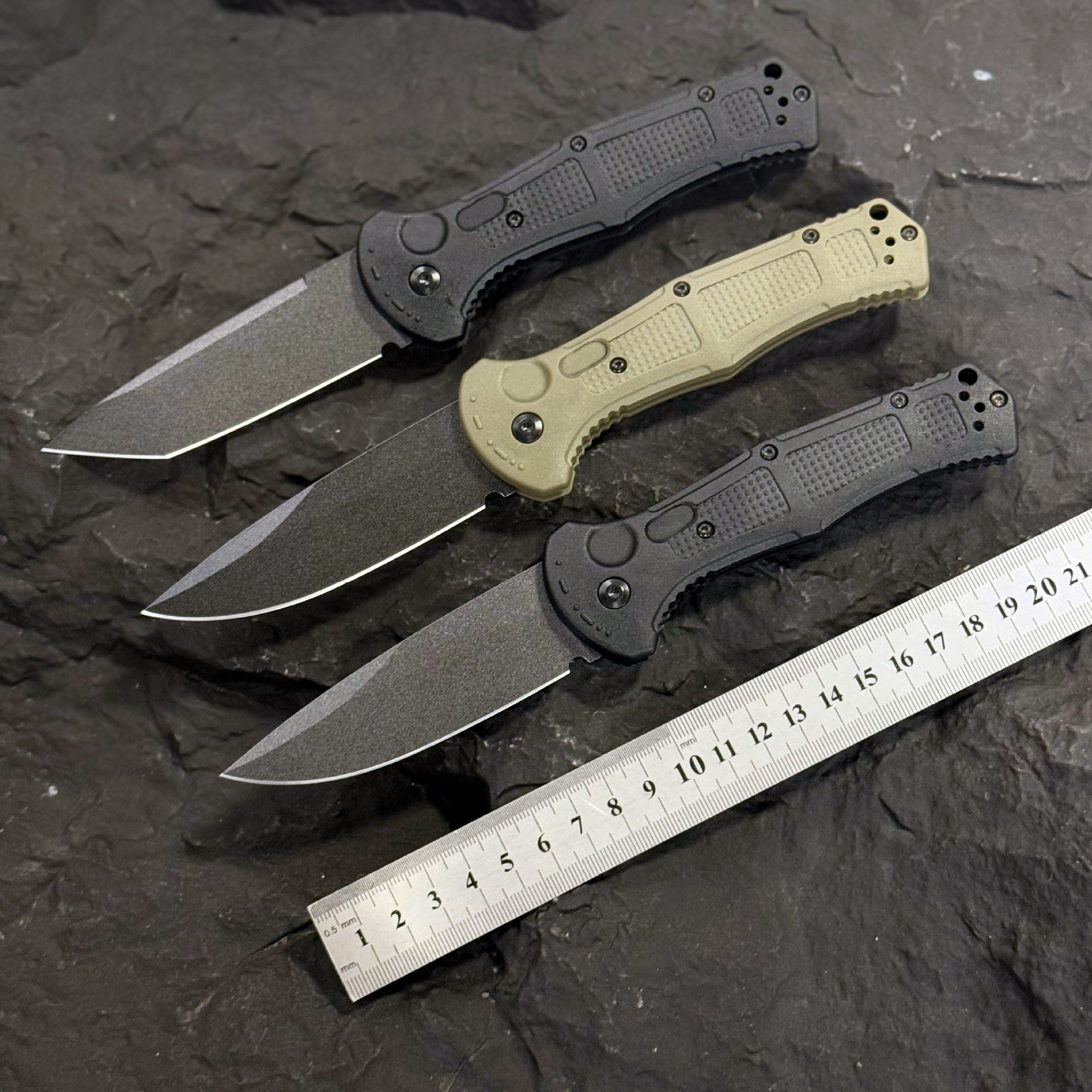 9070 Portable Outdoor Pocket Knife D2 Blade Nylon Fiber Handle Camping Fruit Folding Knife EDC Jungle Hiking Adventure Survival Tool