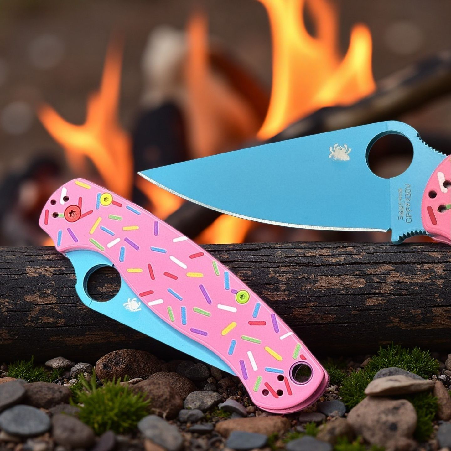 C81 folding with donut-shaped aluminum handle, high hardness portable tool knife for outdoor camping