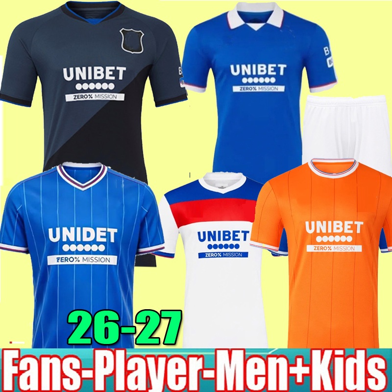 3XL 4XL 25 26 27 Glasgow RangersS Home Soccer Jerseys 2025 2026 Ibrox Heritage Fourth KENT TAVERNIER MORELOS COLAK Away white Football Shirt men Kids Kit