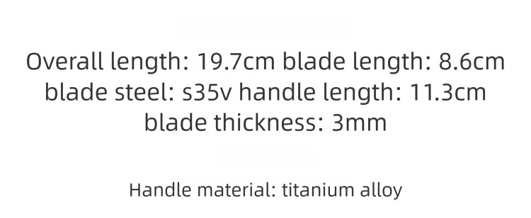 C122 Titanium Alloy Handle Folding Outdoor Camping Wilderness Survival High Hardness Pocket Tool Knife