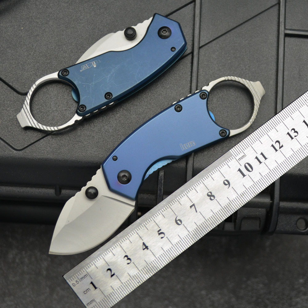 8710 Antic Multi-Function Folding Pocket Knife 1.75" 8Cr13Mov Drop Point Blade Blue 440C Handles with Bottle Opener Tool